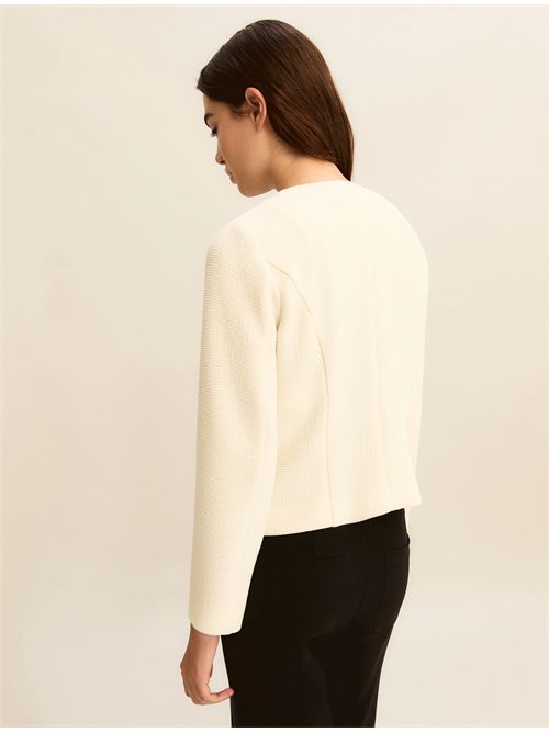 Giacca corta in stuoia - BIANCO LANA EMME MARELLA | EMMMOLI555/001